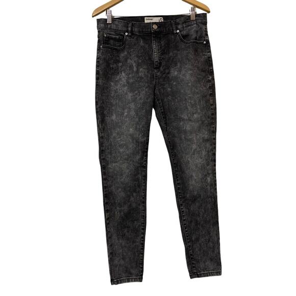 Garage Denim Acid Washed Black Jeans Juniors Size 13 (32x27) - Picture 1 of 6